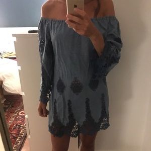 Miguelina chambray denim dress